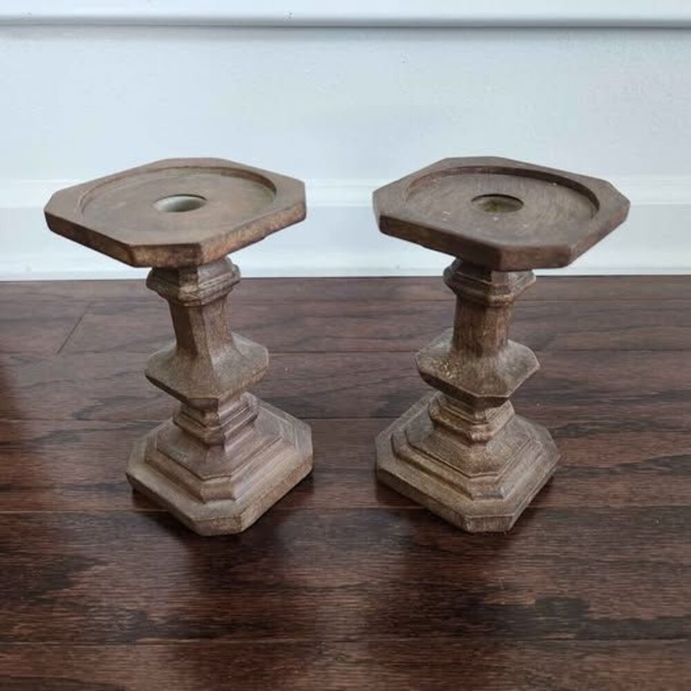 Wooden Candle Holders